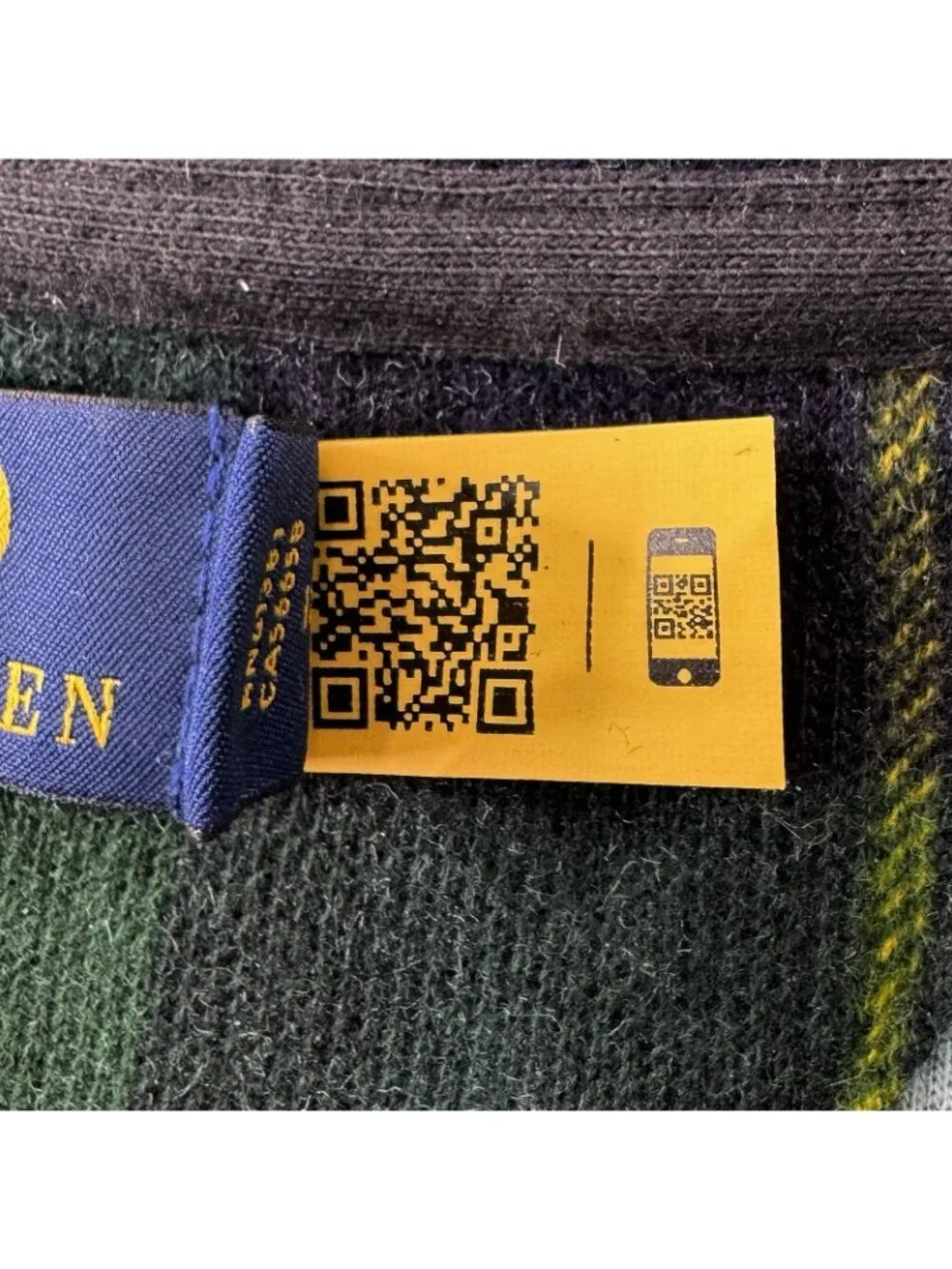Polo Ralph Lauren Tartan Estate-Rib Pullover Sweater Men’s Small 1/4 Zip Plaid